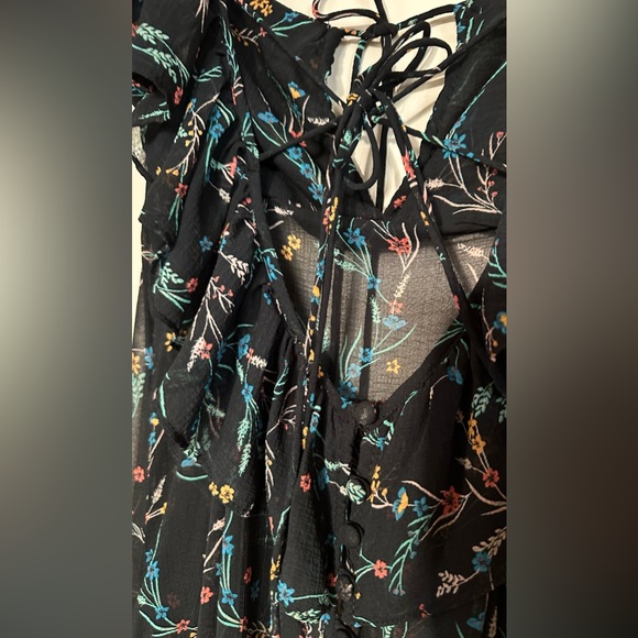 Free People Maxi Dress Black Floral print XS - Picture 9 of 9